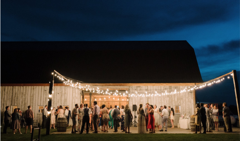 barn reception catering