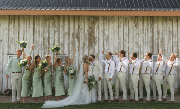 Outdoor barn wedding venue in Alberta