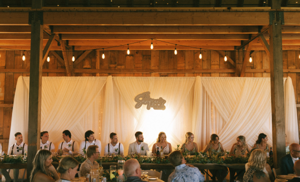 Barn wedding reception venue